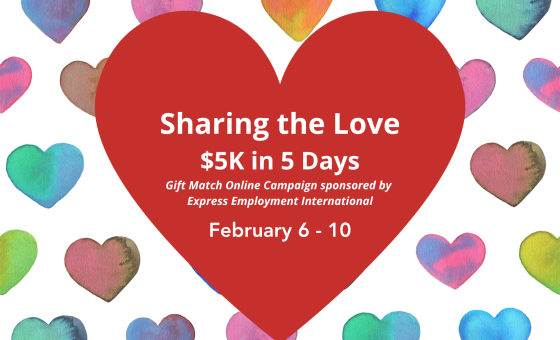 Click here to make your donation to SHARING THE LOVE campaign to double your gift!